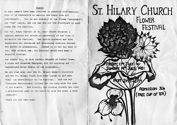1981 flower fest brochure front